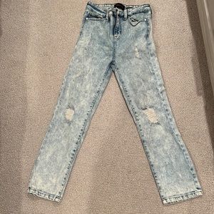 Kendall + Kylie high rise rip jeans